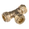 Pegler Yorkshire Brass Pipe Fitting Compression Compression Equal Tee Female BSP 15 mm United Kingdom 721007