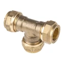 Pegler Yorkshire Brass Pipe Fitting Compression Compression Equal Tee Female BSP 15 mm United Kingdom 721007