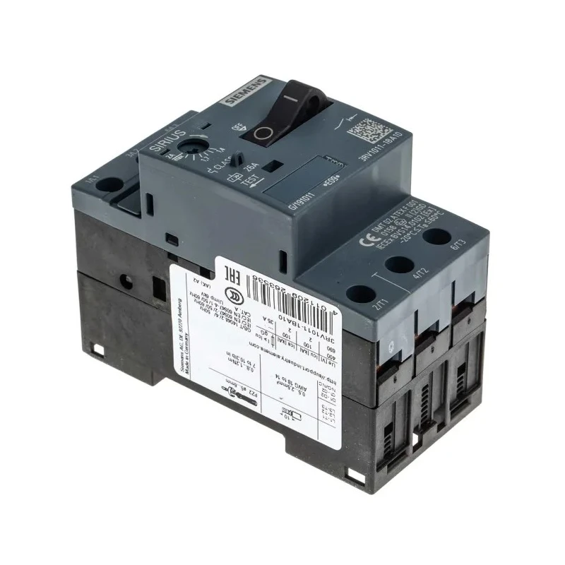 Siemens Motor Protection Circuit Breaker 1.4A, 2 A, 690V, 3 Poles, IP20, -20°C to 60°C 3RV1011-1BA10