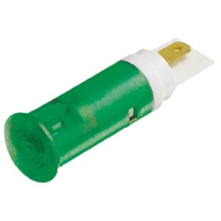 Signal Construct Green LED Panel Mount Indicator 5 mm, Solder Tab Termination, IP67, 12-14V SKGD05202