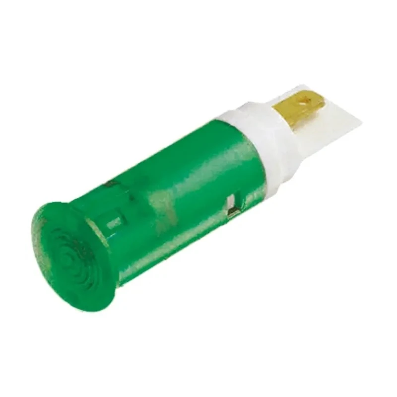 Signal Construct Green LED Panel Mount Indicator 5 mm, Solder Tab Termination, IP67, 12-14V SKGD05202