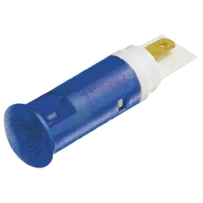 Signal Construct Blue 5 mm Panel Mount LED Indicator, Solder Tab Termination, IP67, 12-14V SKGD05402
