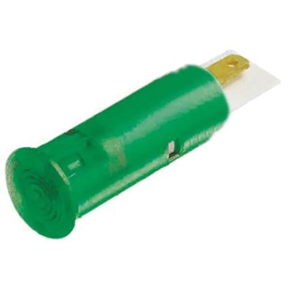 Signal Construct LED Green Panel Mount Indicator 6 mm, Solder Tab Termination, IP67, 14V SKGD06202