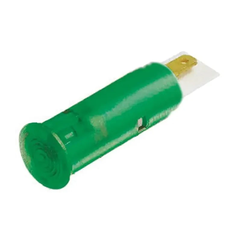 Signal Construct LED Green Panel Mount Indicator 6 mm, Solder Tab Termination, IP67, 14V SKGD06202