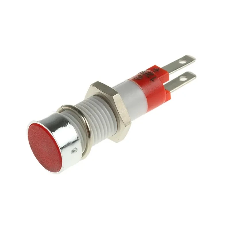 Signal Construct Red LED Panel Mount Indicator 8 mm Tab Termination IP67 12-14V SKCD08012