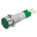 Signal Construct Green LED Panel Mount Indicator 8 mm, Tab Termination, IP67, 12-14V SKCD08212