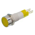 Signal Construct LED Yellow Panel Mount Indicator 8 mm Mount Hole, Tab Termination, IP67, 24-28V SKCD08114