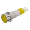 Signal Construct LED Yellow Panel Mount Indicator 8 mm Mount Hole, Tab Termination, IP67, 24-28V SKCD08114