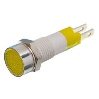 Signal Construct Yellow LED Panel Mount Indicator 8 mm Tab Termination IP67 12-14V SKCD08112
