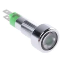 Signal Construct Green LED Panel Mount Indicator 8 mm Tab Termination IP67 12-14V SMLD08212