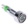 Signal Construct Green LED Panel Mount Indicator 8 mm Tab Termination IP67 12-14V SMLD08212