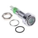 Signal Construct Green LED Panel Mount Indicator 8 mm Tab Termination IP67 12-14V SMLD08212