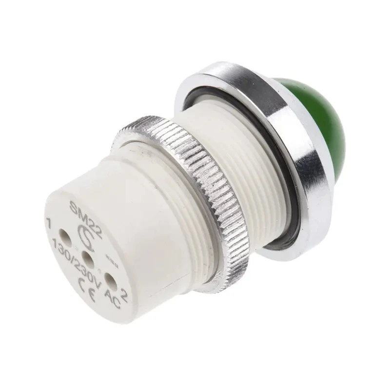 Signal Construct LED Green Panel Mount Indicator with Screw Termination 22 mm Mount Hole Size SMQD22738