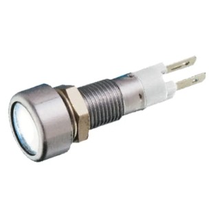 Signal Construct Panel Mount LED Green, Red Indicator, Tab Termination, IP67, 8 mm Mount Hole, 24-28V SMLU08612