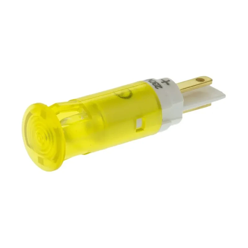 Signal Construct Yellow Panel Mount Indicator 230V 2.5mA Flush Bezel SKGU10128