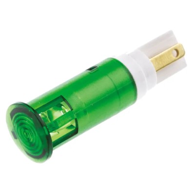 Signal Construct Green Panel Mount Indicator 24V 28V 10mA Flush Mount SKGH10724A