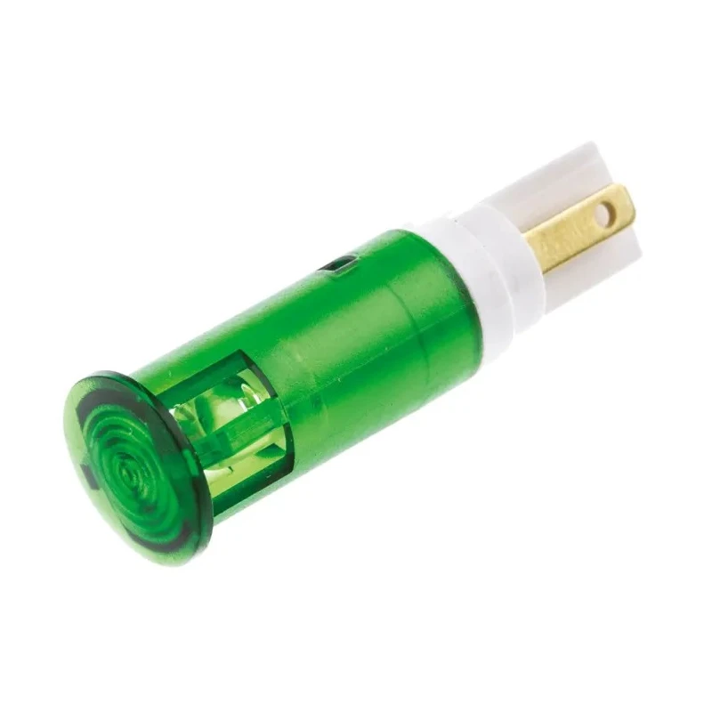 Signal Construct Green Panel Mount Indicator 24V 28V 10mA Flush Mount SKGH10724A