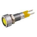 Signal Construct LED Yellow Panel Mount Indicator 8 mm Tab Termination IP67 12-14V SMLD08112
