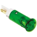 Signal Construct Green LED Panel Mount Indicator, 10 mm Mount Hole, Tab Termination, IP67, SKGU10728