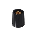 Elma Potentiometer Knob Black Polyamide 10 mm Outside Diameter, 4 mm Shaft Diameter 021-2320