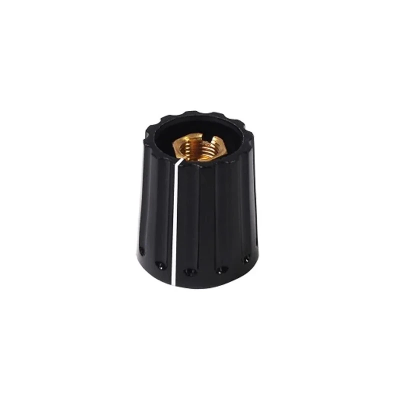Elma Potentiometer Knob Black Polyamide 10 mm Outside Diameter, 4 mm Shaft Diameter 021-2320