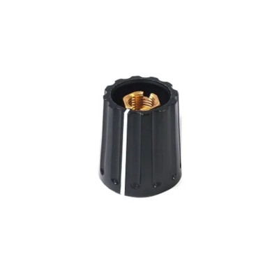 Elma Potentiometer Knob 10 mm, 4 mm Shaft Diameter, Polyamide Material, Black 021-2325