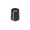 Elma Potentiometer Knob 10 mm Outside Diameter 4 mm Shaft Diameter Black 021-2325