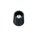 Elma Potentiometer Knob 14.5 mm Outside Diameter, 6 mm Shaft Diameter, Polyamide Black 021-3425