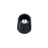 Elma Potentiometer Knob 14.5 mm Outside Diameter, 6 mm Shaft Diameter, Polyamide Black 021-3425