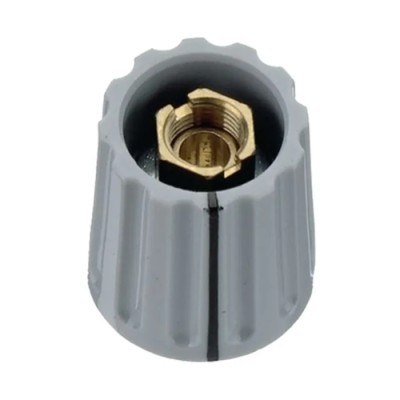 Elma Potentiometer Knob 21 mm Shaft Diameter 6 mm Polyamide Grey 021-4410