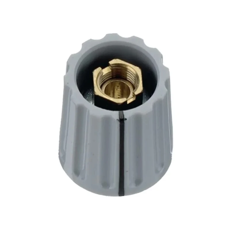 Elma Potentiometer Knob 21 mm Shaft Diameter 6 mm Polyamide Grey 021-4410