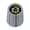 Elma Potentiometer Knob 21 mm Shaft Diameter 6 mm Polyamide Grey 021-4410