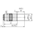 Mitutoyo Long Working Distance Lens for Microscope 378-803-3