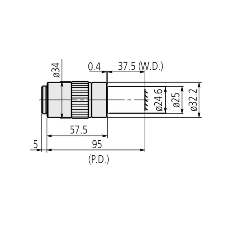 Mitutoyo Long Working Distance Lens for Microscope 378-822-5