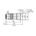 Mitutoyo Long Working Distance Lens for Microscope, Model 378-800-12, Japan