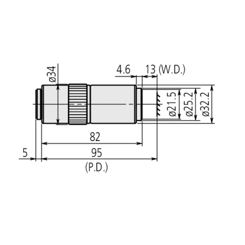 Mitutoyo Long Working Distance Lens for Microscope 378-805-3