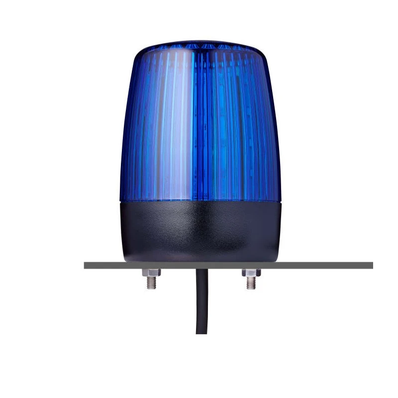 AUER Signal LED Beacon with Blue Lens, Polycarbonate Housing, 240V AC/DC, IP67 IP69 Rated, Flashing and Steady 860505313