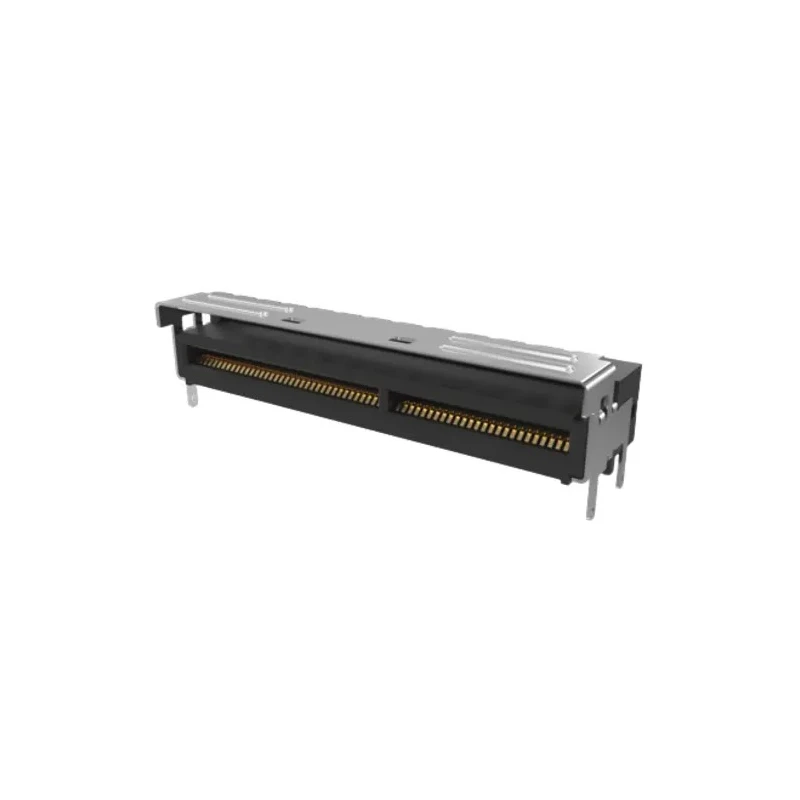 Amphenol Communications Solutions Mini Cool Edge IO Series Right Angle Edge Connector, Panel Mount, 74-Contacts G97R24332HR