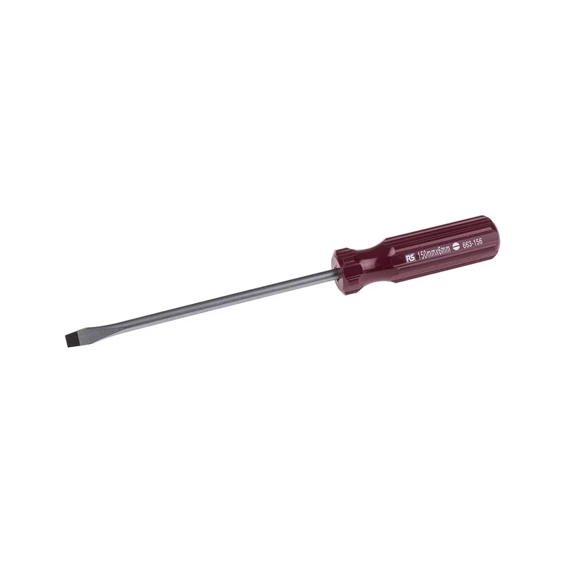 RS PRO Standard Screwdriver with 1/4 in Tip and 152 mm Chrome Vanadium Steel Blade 663-156