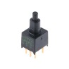 APEM TP Series Momentary Push Button Switch, Black Actuator, PCB Mount, DPST, Cylinder Style TP42P0080