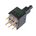 APEM TP Series Momentary Push Button Switch, Black Actuator, PCB Mount, DPST, Cylinder Style TP42P0080