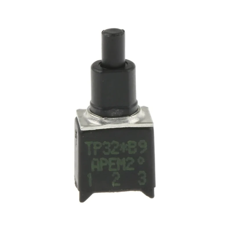 APEM TP Series Momentary Push Button Switch, Black Actuator, PCB Mount, SPST, 400mA, 20V TP32W0080
