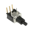 APEM TP Series Momentary Push Button Switch, Black Actuator, PCB Mount, SPST, 400mA, 20V TP32W0080