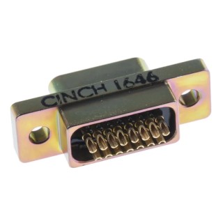 RS PRO 15 Way Straight Panel Mount D-Sub Connector Male, 3A Current, D Shell Size, Gold Plated Copper Alloy Contacts 244-3752