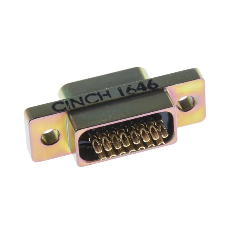 RS PRO 15 Way Straight Panel Mount D-Sub Connector Male, 3A Current, D Shell Size, Gold Plated Copper Alloy Contacts 244-3752