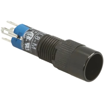 Idec Illuminated Miniature Push Button Switch, Momentary, Panel Mount, 8 mm Cutout, SPDT, IP40, 24 V dc 125 V ac AL8M-M100
