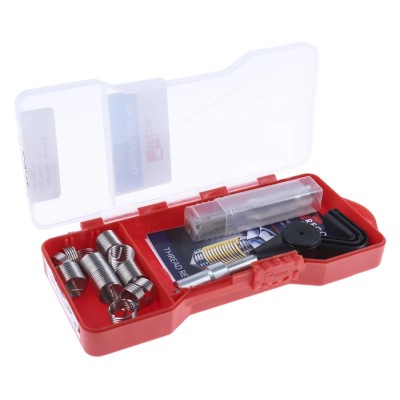 Recoil 10 Piece Thread Repair Kit with HSS Tap, Drills, Tang Break Tools, Stainless Steel Inserts 38142