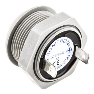 Sonitron 98 dB Through Hole Continuous Internal 26 mm Buzzer 0.7 V dc Min 15V dc Max SC0715BL F2