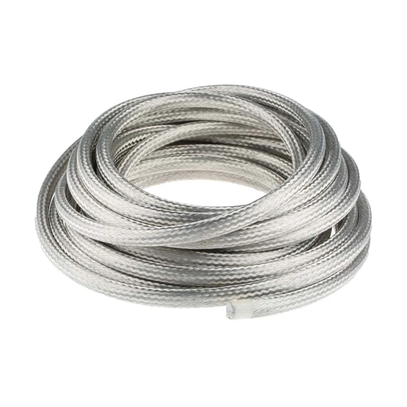 TE Connectivity Expandable Braided Copper Silver Cable Sleeve 10m Length 11-24 mm Diameter RayBraid RAY-101-12.5(10)CK0610