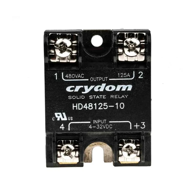 Crydom HD Series Solid State Relay Panel Mount 125A Load 530V AC Load 32V Control HD48125-10